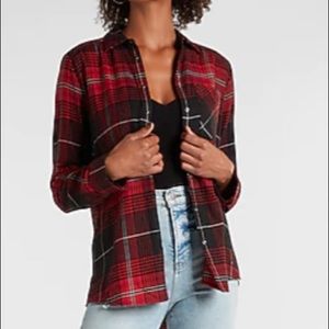 Plaid boyfriend flannel shirt express